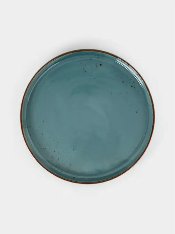 Тарелка с бортиком Magistro &laquo;Церера&raquo;, d=25.5 см, фарфор, голубая