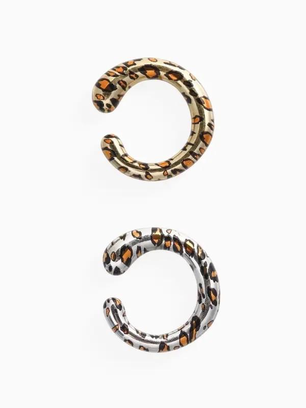 Серьги каффы «Леопард» набор 2 шт, цветные