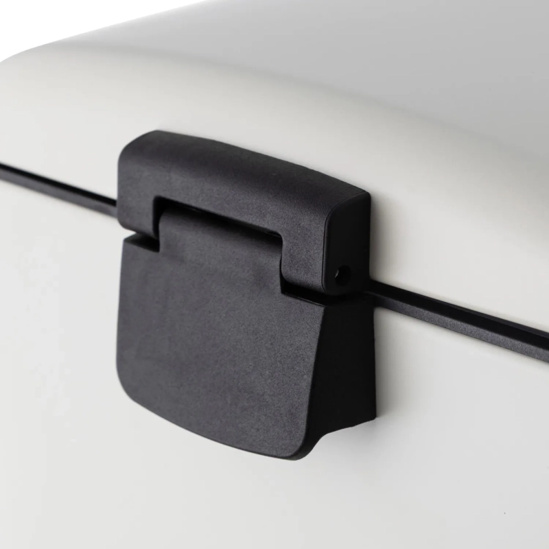 Ведро мусорное с педалью и доводчиком Luscan 6л,бежевое,прямоуг,металл