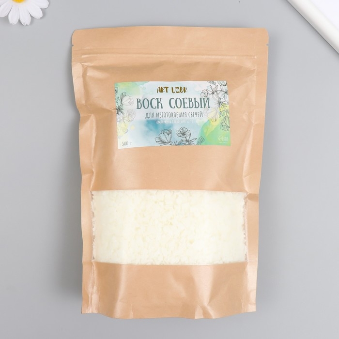 Воск соевый для изготовления свечей 500 гр температура плавления 52&deg;