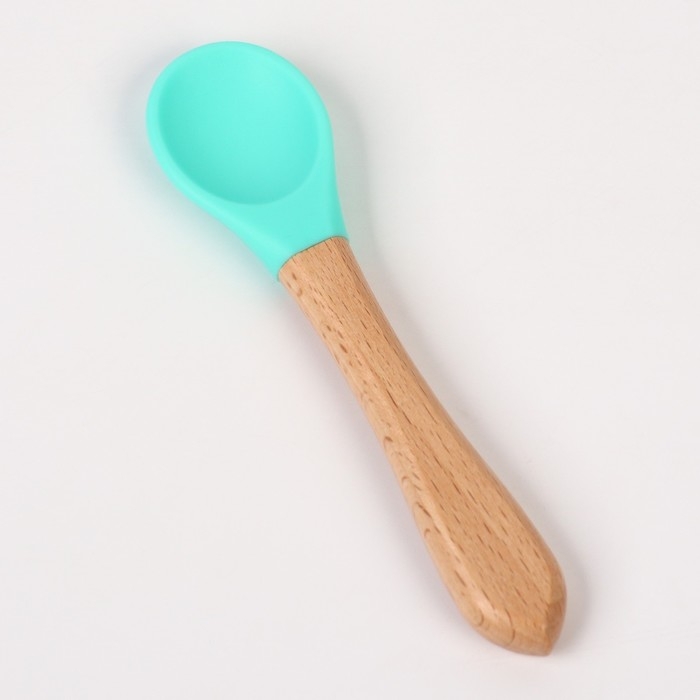 Набор для кормления: нагрудник, тарелка на присоске, ложка, Крошка Я, бирюзовый Набор для кормления: нагрудник, тарелка на присоске, ложка, Крошка Я, бирюзовый