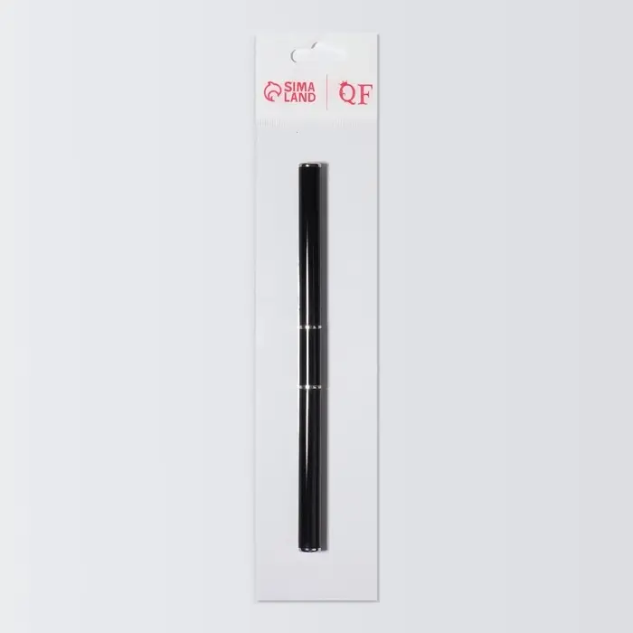 Кисть шпатель для акрил-геля, лепесток, 14 см, d=6&times;9 мм, чёрная