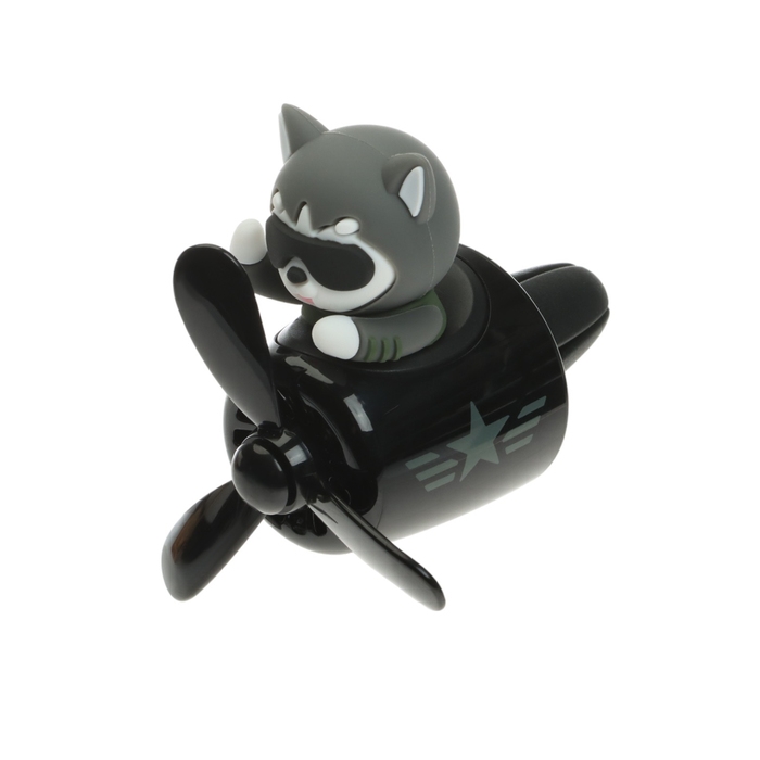 Ароматизатор Котик пилот, 2 аромата, черно-серый Ароматизатор Котик пилот, 2 аромата, черно-серый