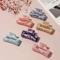 Краб для волос "Линда" прямой, 8х3,5 см, микс