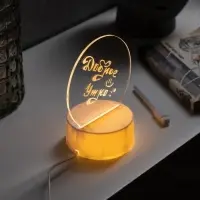 Ночник с маркером для заметок, круг, 13.8&times;17.8&times;9.7 см, USB, свечение тёплое белое