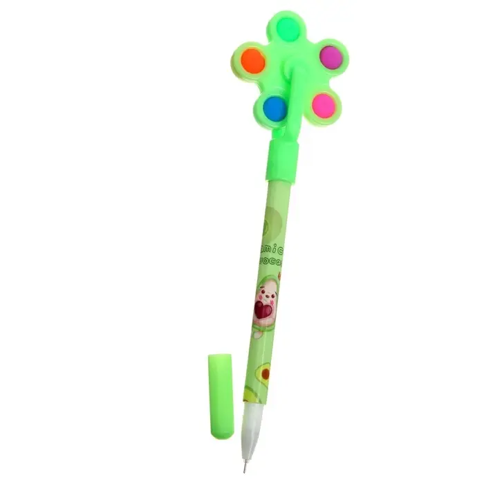 Ручка - прикол «Авокадо со спинером» гелевая, МИКС (штрихкод на штуке)