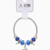 Браслет с шармами &laquo;Марджери. Бабочка&raquo;, d=6.5 см, синий в серебре