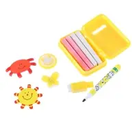 Доска магнитная двухсторонняя, под маркер и мел на подставках (мел, маркер, магниты), МИКС