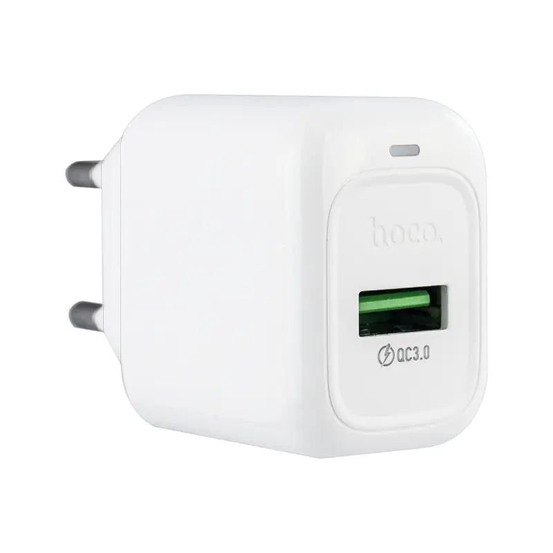 Переходник сетевого зарядного устройства на USB QC3.0 CS52A HOCO белый