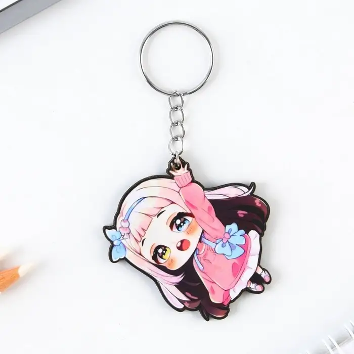 Брелок для ключей аниме «Девочка» деревянный