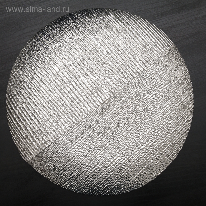 Тарелка стеклянная подстановочная «Селена», d=33 см, цвет голубой с серебром