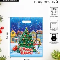 Пакет новогодний подарочная &laquo;Снежный патруль&raquo;, полиэтиленовый с вырубной ручкой, 40&times;50 см