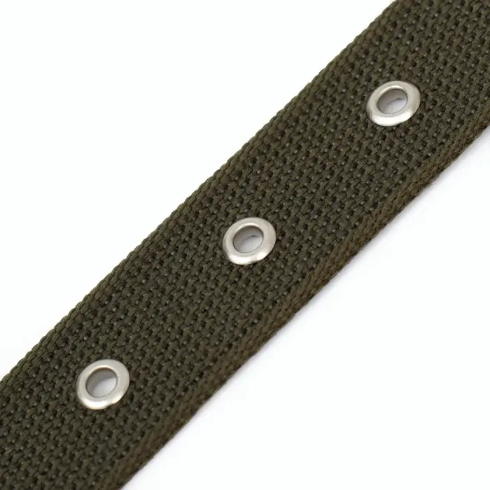 Ошейник брезентовый однослойный, безразмерный, 72&times;3.5 см, ОШ 45-60 см, хаки