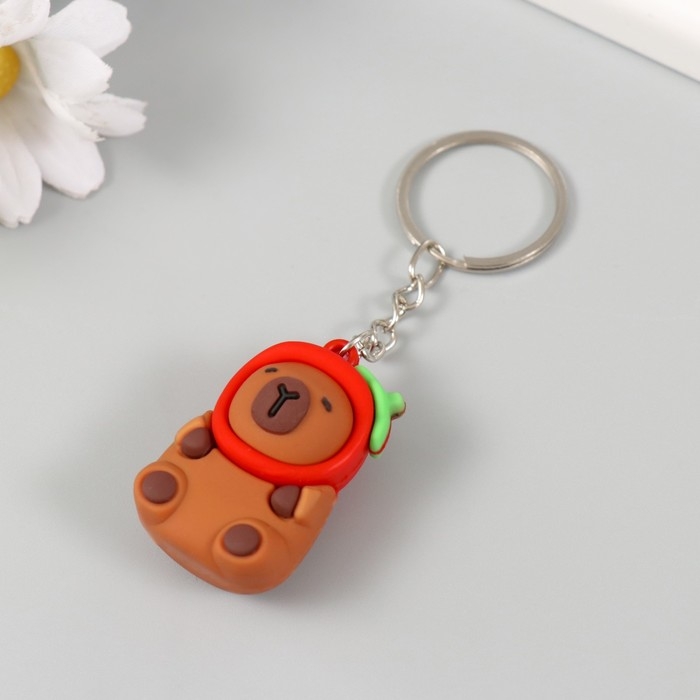 Брелок резина Брелок резина "Капибара" МИКС 4,4х2,8х2,2 см