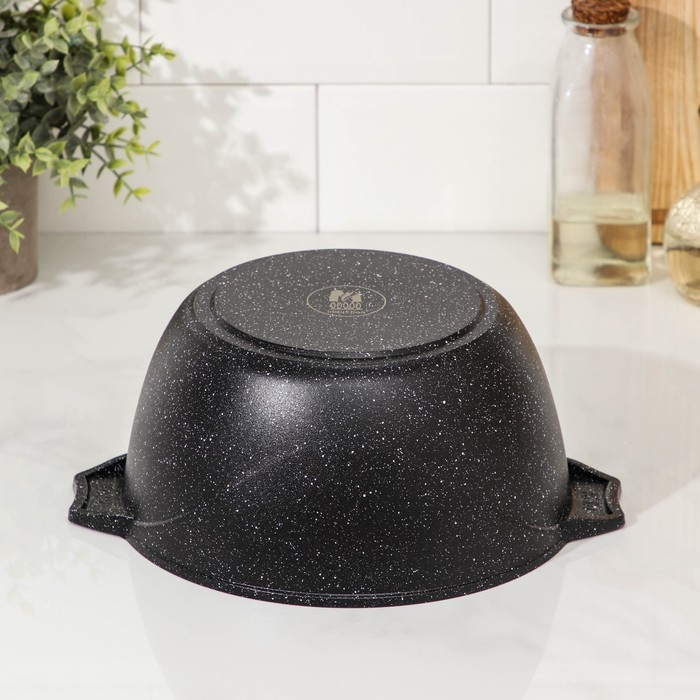 Кастрюля «Гранит Black» Induction Pro, 3 л, d=22 см, h=10.5 см, индукция, цвет чёрный Кастрюля «Гранит Black» Induction Pro, 3 л, d=22 см, h=10.5 см, индукция, цвет чёрный