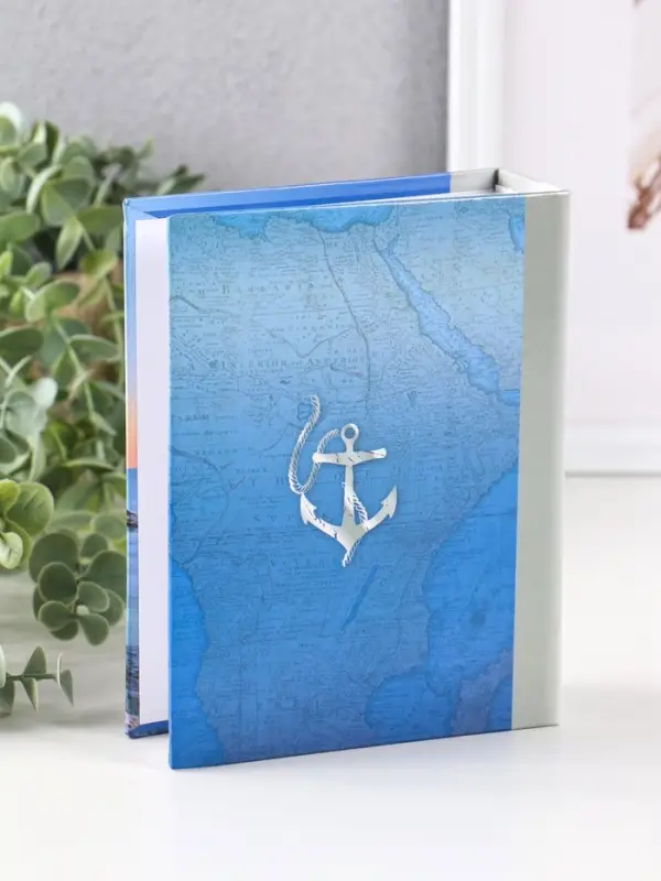 Фотоальбом 100 фото "Маяк" 10X15см, ПП карм., голубой