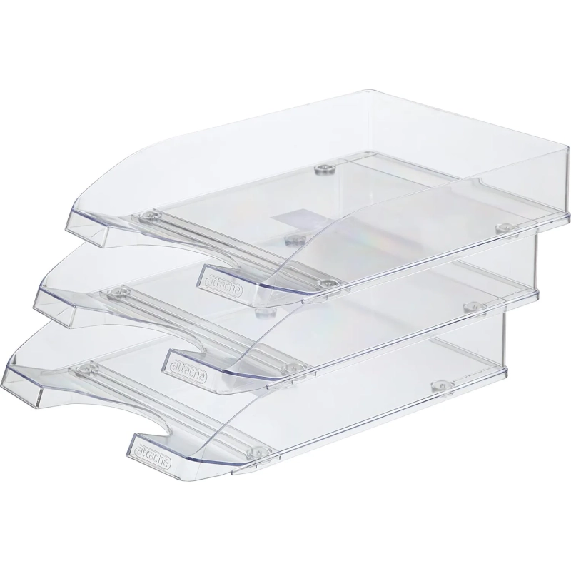 Лоток горизонтальный Attache Line прозрачный 340х255х63мм