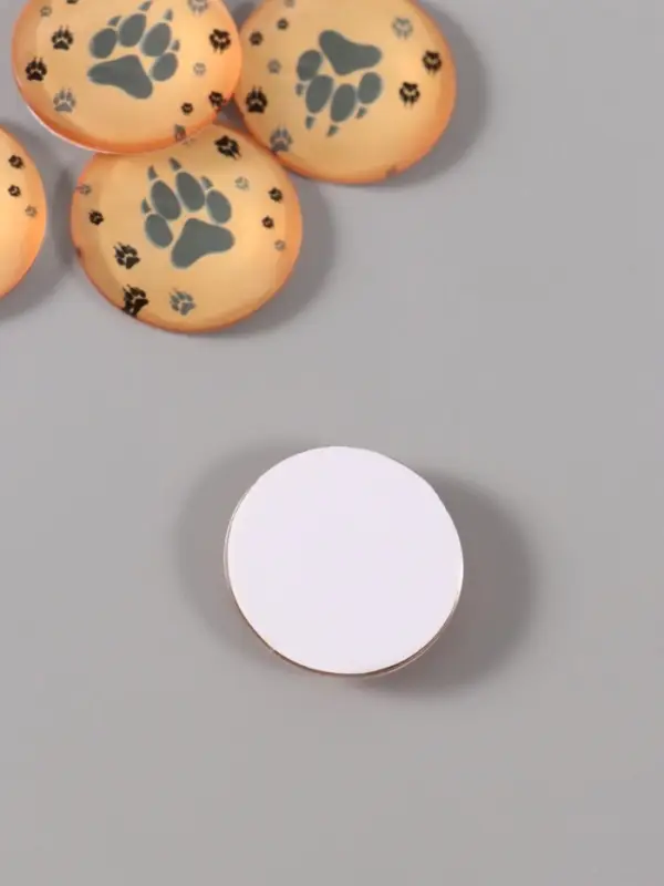 Кабошон стекло для творчества Кабошон стекло для творчества "Круг. Следы волка" 3х3 см