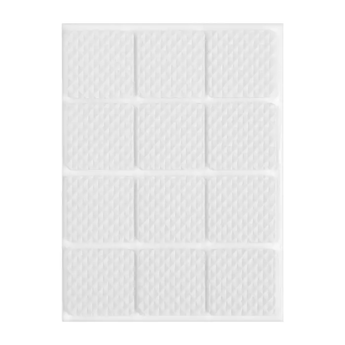 Набор накладок мебельных, полимерных, 28 шт., 2.5×2.5; d=2.5; 3.8×3.8, белый