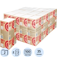 Полотенца бумажные д/дисп. FOCUS Economic Premium Zсл 2слбелцел100л35пач/уп
