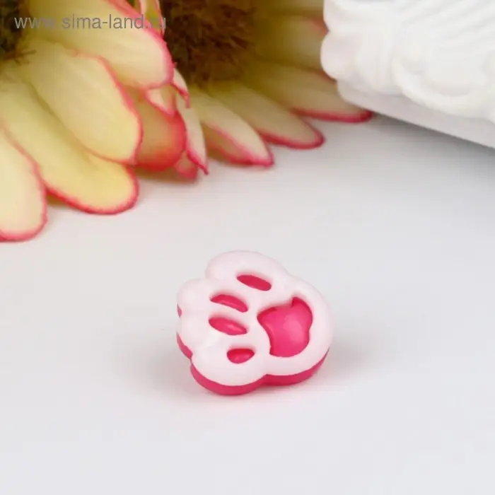 Набор пуговиц пластик Набор пуговиц пластик "Цветная лапка" 1х1,1 см МИКС н-р 20 шт 11,2х1,5х7 см