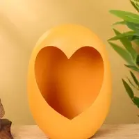 Подсвечник в форме сердца текстурный «Песок», 16.5×8.5×22 +/- 1 см