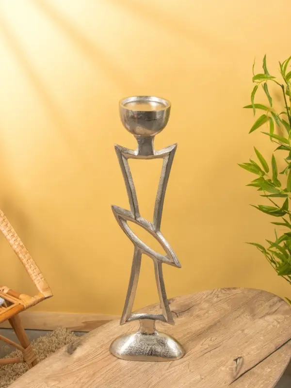 Подсвечник "Абстракция Человек" алюминий 21х13х73 см