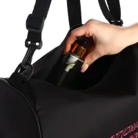 Сумка спортивная TEXTURA на молнии с подкладкой, длинный ремень, маленький размер, чёрная