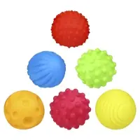 Тактильные мячики с пищалкой &laquo;Голубая ёлочка&raquo;, 6 шт., Крошка Я