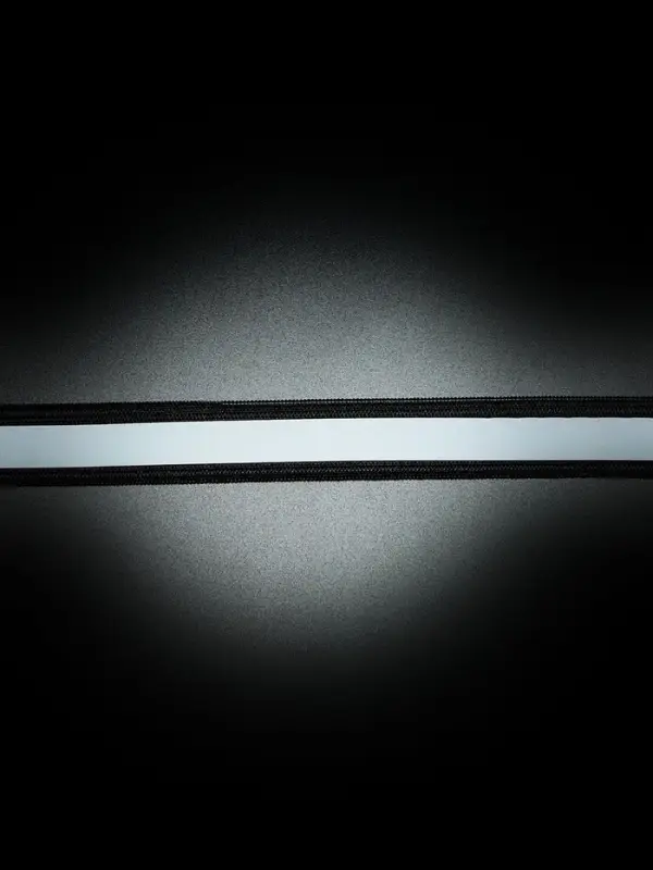 Светоотражающая лента-резинка, 20 мм, 10 &plusmn; 1 м, цвет чёрный