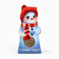 Коробка складная с окном «Снеговик», 6 х 12.6 х 3.5 см