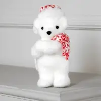 Светодиодная фигура &laquo;Мишка в шапке&raquo; 9&times;23&times;7 см, флок, от батареек CR2032&times;2, свечение тёплое белое