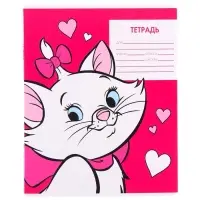 Тетрадь в крупную клетку 12 листов, 1 сентября, 5 видов МИКС, обложка мелованный картон, Коты Аристократы