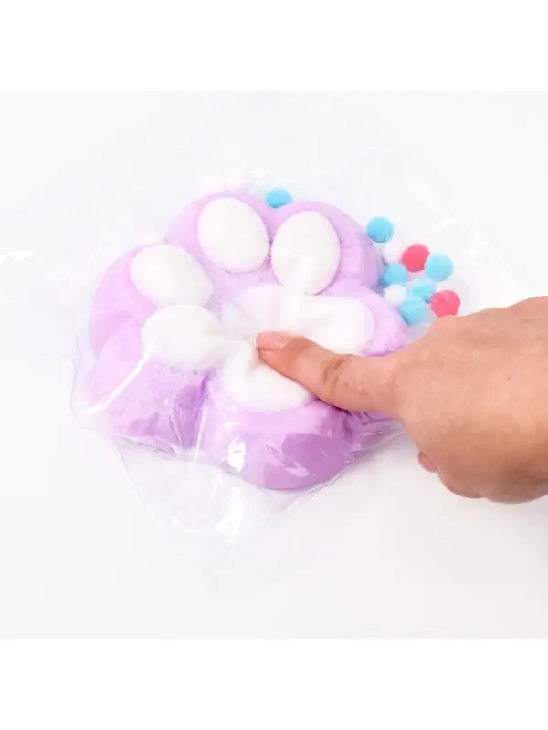 Сквиш антистресс - игрушка &laquo;Кошачья лапка&raquo;, с пушистой посыпкой, МИКС