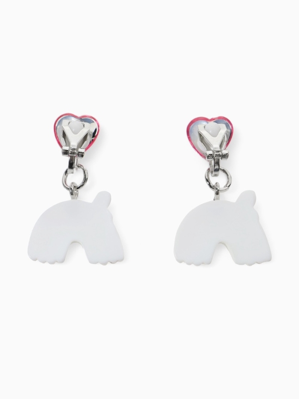 Серьги-клипсы детские  Серьги-клипсы детские "Выбражулька" радуга с бабочкойс сердцем кристалл, цветные