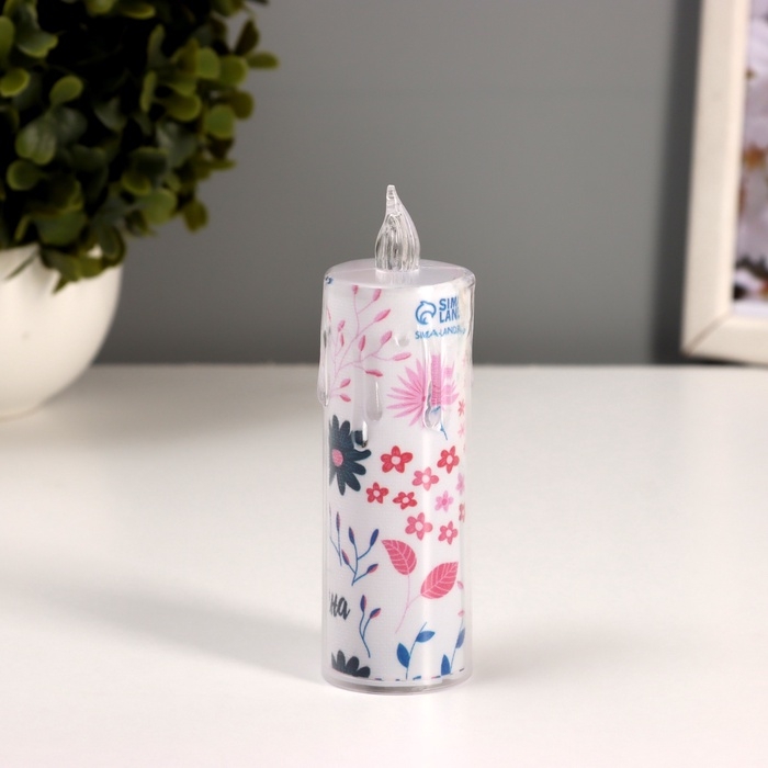 Ночник Ночник "Свеча" (Ты прекрасна) 3хLR1130 3,8х3,8х12см