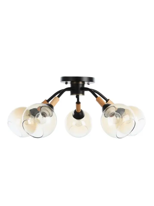 Люстра потолочная BayerLux &laquo;Гундер&raquo;, 5хЕ27, 40 Вт, черный, 57&times;57&times;25 см