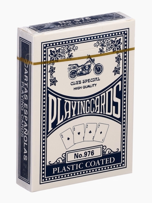 Карты игральные 54 шт  Карты игральные 54 шт "Мотоцикл", карта 6.2 х 8.7 см, синяя рубашка, 280 г