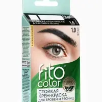 Крем-краска стойкая для бровей и ресниц Fito color, черный 1.0, 2&times;2 мл