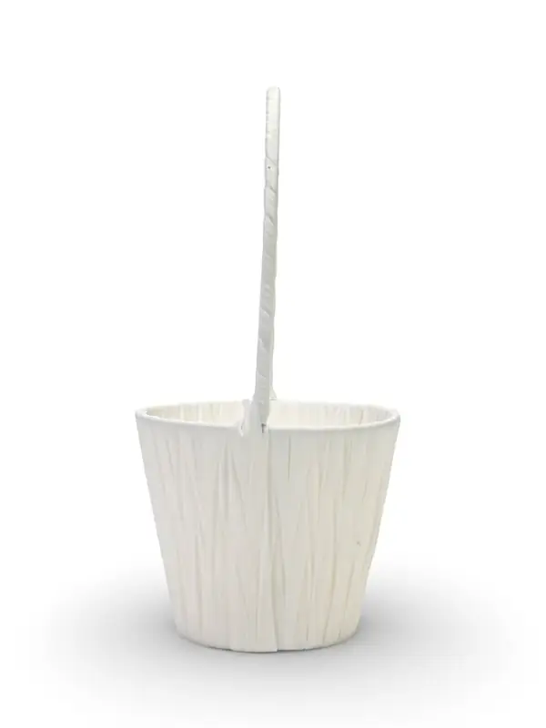 Корзина пластик 12 х 12 х 10 см, ручка__белый