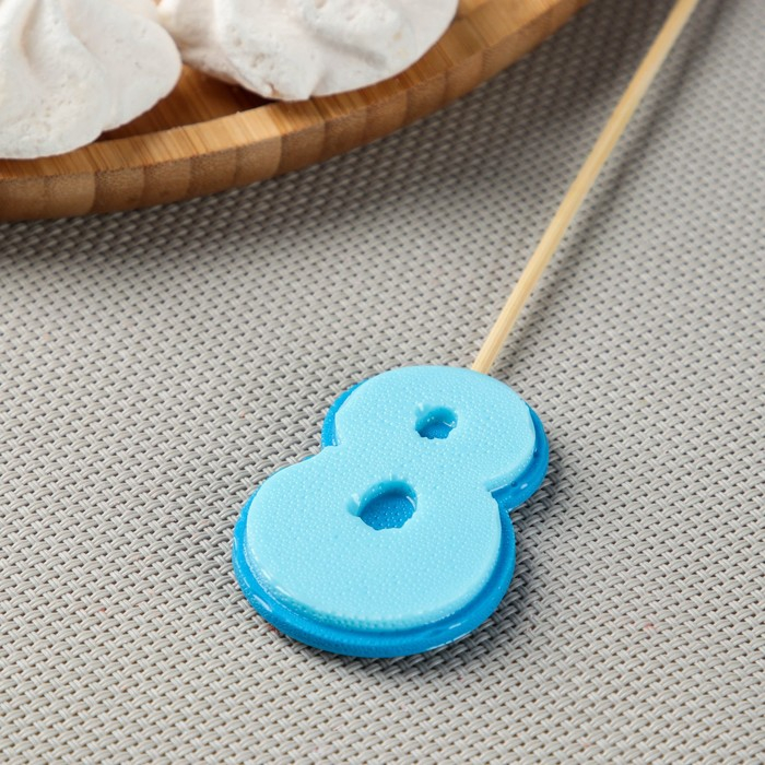 Силиконовый молд для леденцов и шоколада «Цифры», h=5.5 см, цвет прозрачный Силиконовый молд для леденцов и шоколада «Цифры», h=5.5 см, цвет прозрачный