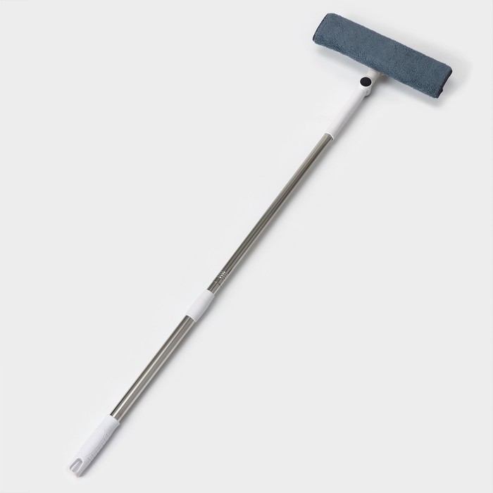 Окномойка бабочка Raccoon, стальная телескопическая ручка, микрофибра, поворот на 180°, 27×7×114(137) см Окномойка бабочка Raccoon, стальная телескопическая ручка, микрофибра, поворот на 180°, 27×7×114(137) см