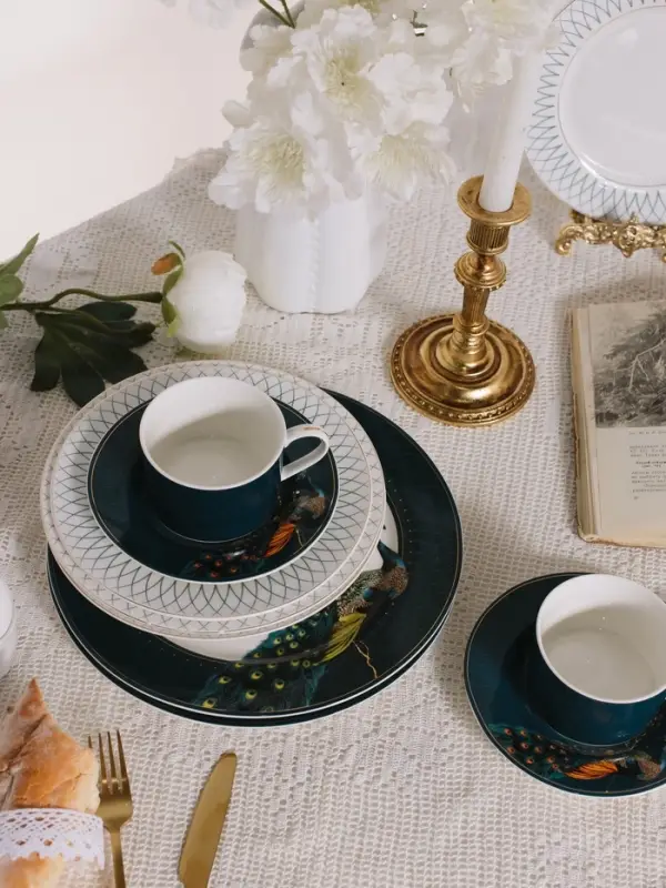 Тарелка глубокая WY Royal bird, 290 мл, d=21.5 см, фарфор, белая