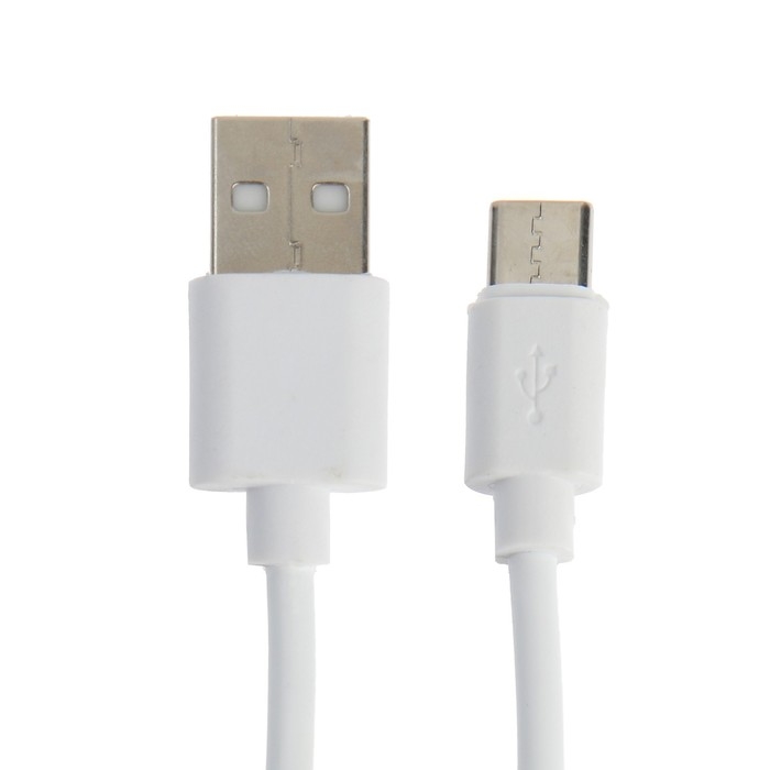 Кабель Luazon, Type-C - USB, 2 А, 1 м, белый Кабель Luazon, Type-C - USB, 2 А, 1 м, белый