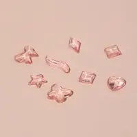 Фигурки для декора, объёмные, розовые, полупрозрачные