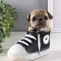 Копилка для денег &laquo;Кед со щенком Мопса&raquo;, 15.5&times;17&times;8 см