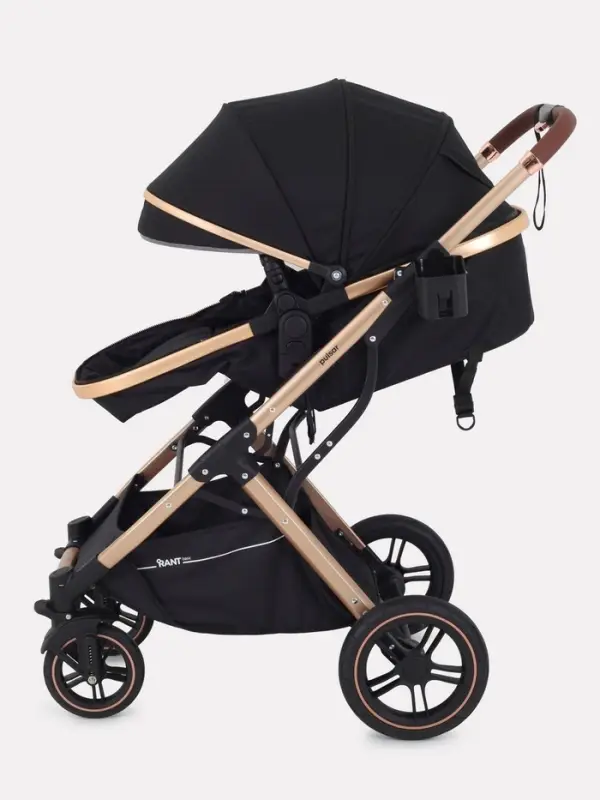 Коляска - трансформер детская RANT basic PULSAR GOLD (2в1) RA160, черный