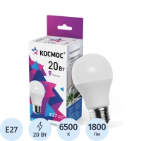 Лампа светодиодная КОСМОС LkecLED20wA60E2765 А60 20W Е27 6500K