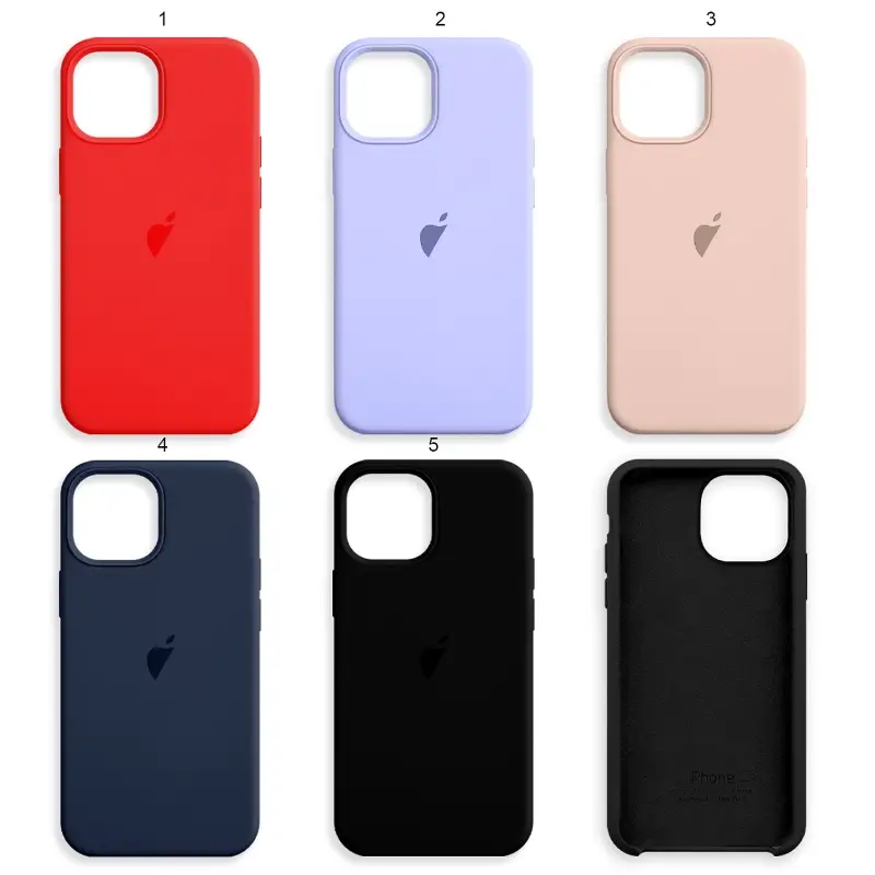 Чехол для iPhone 13 Mini Silicone Case APL WS (с лого)