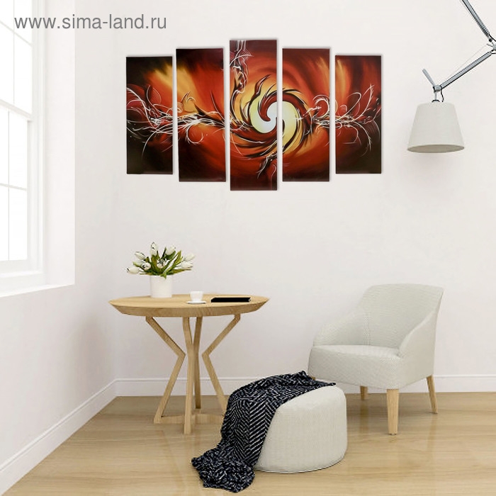 Модульная картина на подрамнике  Модульная картина на подрамнике "Пламя"  2-25*63; 2-25*71; 1-25*80: 125х80